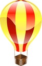 Shiny hot air balloon icon illustration Royalty Free Stock Photo