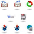 Shiny internet browser icon set