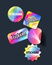 Shiny Iridescent Holographic Sticker Label Set