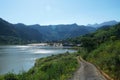 Shiny Lake under the Mountain in Summer Royalty Free Stock Photo