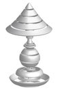 Silver lamp table Royalty Free Stock Photo