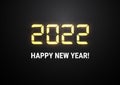 Shiny 2022 LED digits holiday vector background for greeting cards