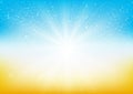 Shiny light on blue and orange background Royalty Free Stock Photo