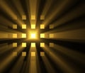 Shiny light square grid sun halo flares Royalty Free Stock Photo