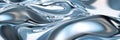 Shiny liquid metal surface capturing fluid dynamic movement and reflections Royalty Free Stock Photo