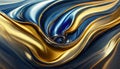 Shiny liquid metallic wallpaper. Metal flowing fluid wave