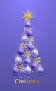 Shiny magical Christmas tree Royalty Free Stock Photo