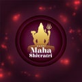 shiny maha shivratri festival card with shiv shankar design