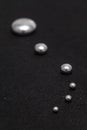 Shiny Mercury drops on a black background II Royalty Free Stock Photo