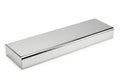 A shiny metal box on a white background Royalty Free Stock Photo