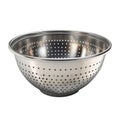 Shiny Metal Colander On White Background Royalty Free Stock Photo