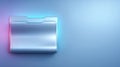 Shiny metal folder icon blue background digital design digital folder icon metal texture vibrant blue background Royalty Free Stock Photo
