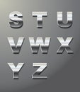 Shiny metal letters
