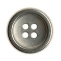 Shiny metal sewing button isolated