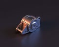 Shiny metal mechanical spare small part of machine in machinery and automotive industry, 3d rendering, isometric