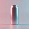 Shiny Metallic Can on Gradient Background Royalty Free Stock Photo
