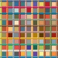 Digitally generated reflective colorful cylindrical shaped, extruded bars creating grid like modern pattern