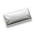 Shiny metallic foil-wrapped rectangular object on a plain background Royalty Free Stock Photo