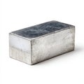 Shiny metallic rectangular block isolated on a clean white background Royalty Free Stock Photo