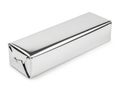 Shiny metallic rectangular box on a white background isolated on white background Royalty Free Stock Photo