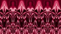 repeating wide red and pink metallic glowing art-deco designs on a black background