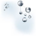 Shiny Molecules on blury background Royalty Free Stock Photo