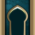 Shiny mosque door background vector illustration