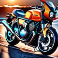 shiny motorbikes for locomotion, AI-Images