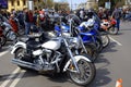 Shiny motorbikes riders meeting Royalty Free Stock Photo