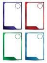 Shiny multicolored set of simple card frame border