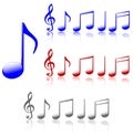 Shiny Music Notes Royalty Free Stock Photo