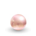 Shiny natural pink pearl with light effects. eps 10 Royalty Free Stock Photo