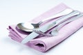 Shiny new cutlery, silverware Royalty Free Stock Photo