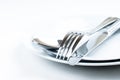 Shiny new cutlery, silverware Royalty Free Stock Photo