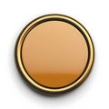 Shiny Orange Circular Button Design Royalty Free Stock Photo