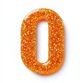 A shiny orange glittery number \