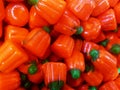 Shiny orange pumpkin candy for Halloween Royalty Free Stock Photo