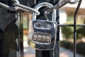 Shiny padlock with code 1037 Royalty Free Stock Photo