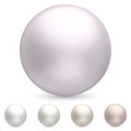 Shiny pearl isolated on white background