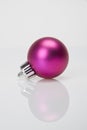 Shiny pink Christmas ornament Royalty Free Stock Photo