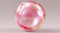 Pink Glass Sphere on Soft Background Royalty Free Stock Photo