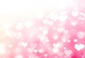 Shiny Pink Heart Valentines Day Background