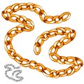 Shiny precious gold chain