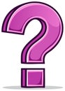 Shiny Purple Question Mark Icon Illustration Question Icon Digital Graphic Royalty Free Stock Photo