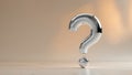 Shiny question mark on a beige background Royalty Free Stock Photo