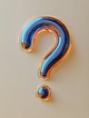 Shiny question mark on a beige background Royalty Free Stock Photo