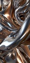 shiny quicksilver mercury metal waves background and wallpaper