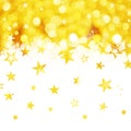 Shiny rain of golden stars