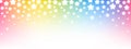 Shiny rainbow fireworks on starry sky background - horizontal panoramic banner for Your holiday design