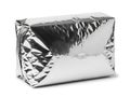 A shiny rectangular object wrapped in aluminum foil Royalty Free Stock Photo